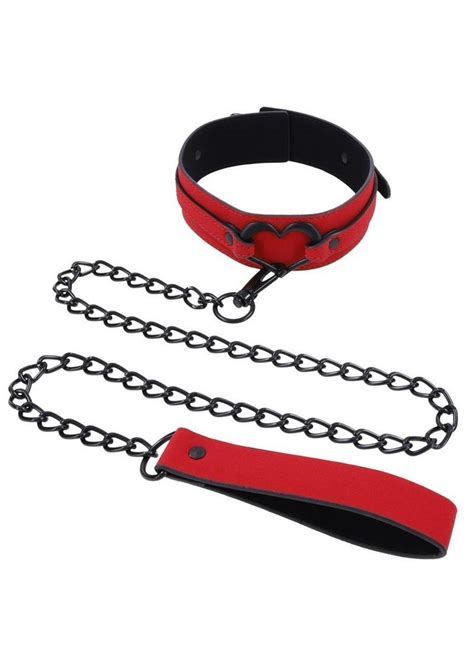 Sex And Mischief Amor Collar And Leash Red Black Shop Velvet Box Online