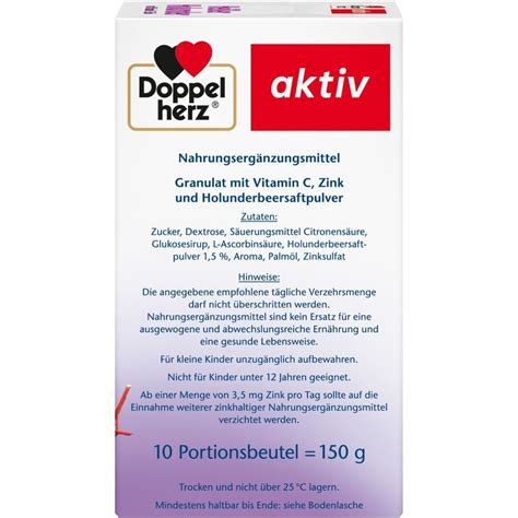 Doppelherz Aktiv Hei Er Holunder Mit Vitamin C Zink St Shop