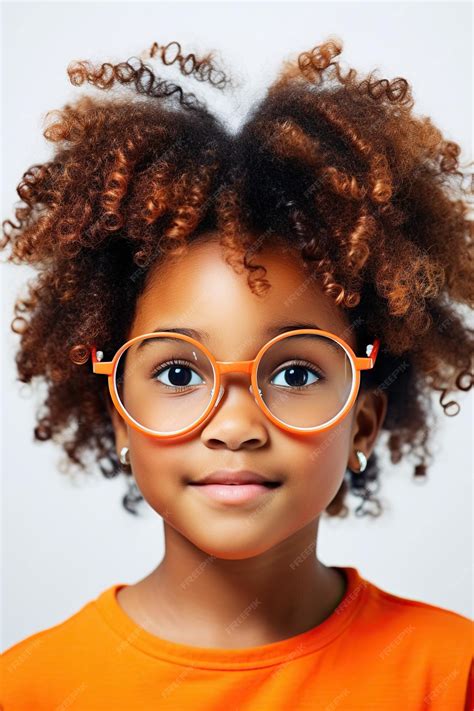 Premium Photo Funny Looking African American Child Girl Wears