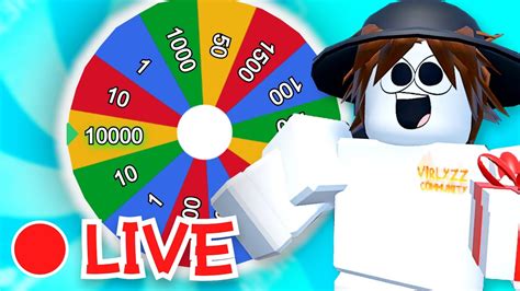 SPIN THE WHEEL FOR ROBUX LIVE YouTube