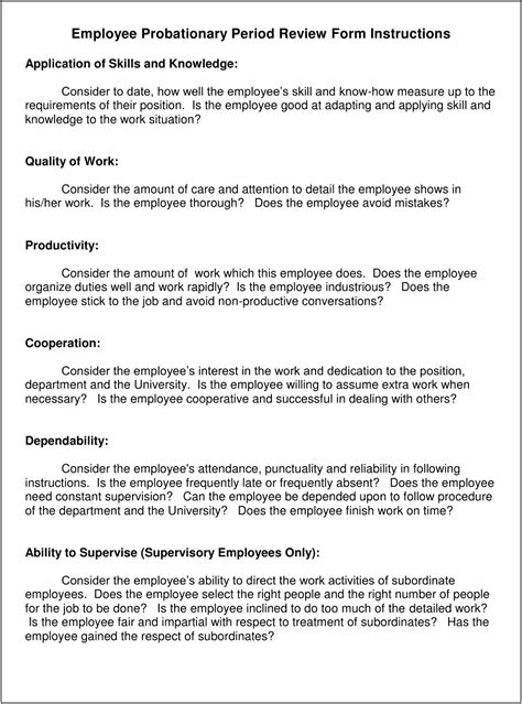 Free 90 Day Probationary Period Template Templates Resume Designs Lxjn479vpk