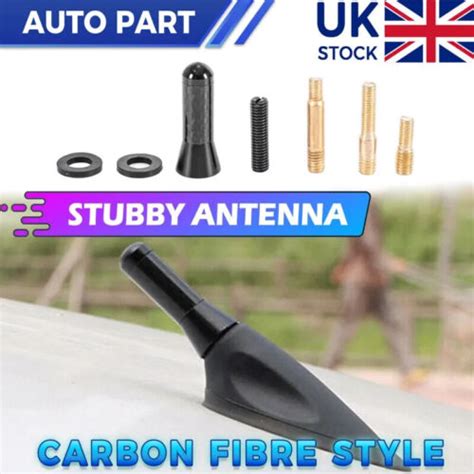 Mini Black Carbon Car Aerial Bee Sting Mast Antenna Ariel Arial Radio