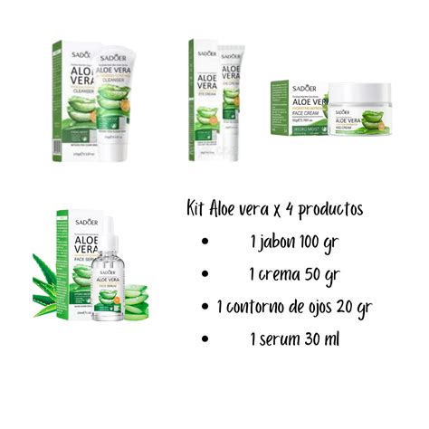 Kit Skincare Piel Sensible Aloe Vera X Productos Kroma Space