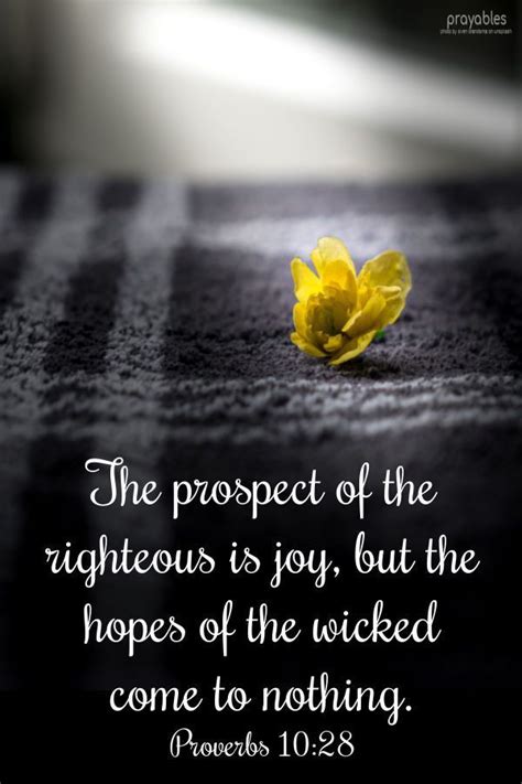 Bible Verse Proverbs 10 28 Daily Blessings Prayers And Quotes