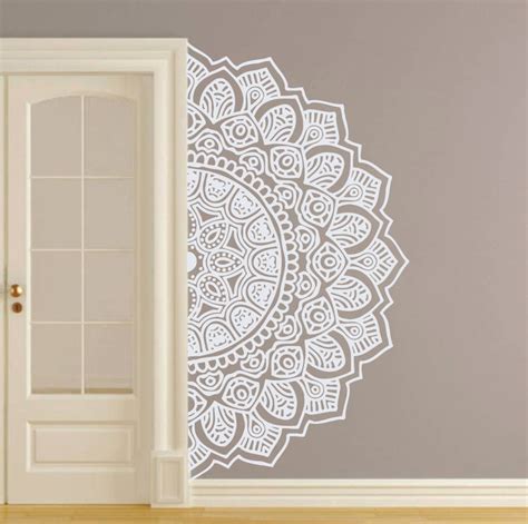 Mandala Wall Decal Yoga Studio Vinyl Sticker Decals Ornament Etsy