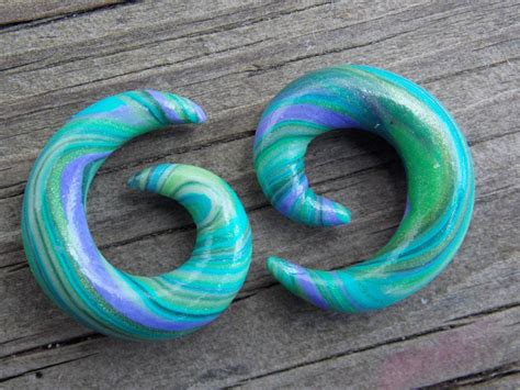 Spiral Ear Gauges Custom Ear Plugs Dangle Ear By Fateandnecessity