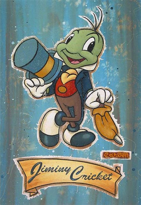 Jiminy Cricket By Trevor Carlton Original Artwork On Canvas X