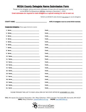 Fillable Online Delegates Named Form Fax Email Print PdfFiller