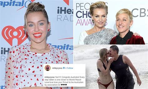 Ellen Celebrates Australian Gay Marriage Survey Result Daily Mail Online