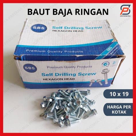 BAUT RANGKA BAJA RINGAN 10x19 PER KOTAK SKRUP ROOFING 10 X 19 1000 PCS