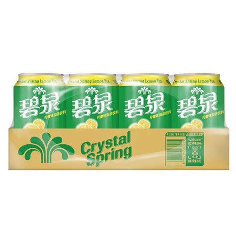 屈臣氏碧泉柠檬茶饮料330mlx24罐装整箱 港式柠茶果味经典茶饮品 阿里巴巴