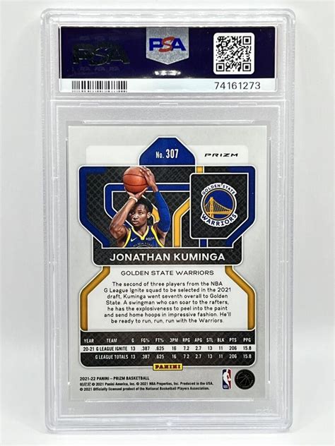 Panini Prizm Jonathan Kuminga Rookie Silver Psa Warriors Ebay