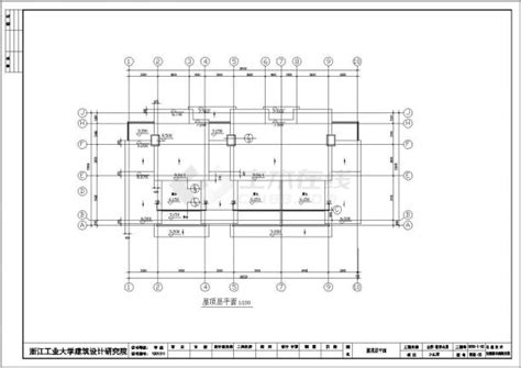 某二层带阁楼框架结构联排别墅设计cad全套建筑施工图（标注详细）居住建筑土木在线