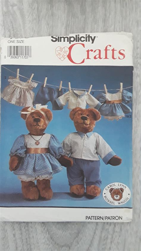 Vintage Simplicity Teddy Bear Patterns Uncut Ff Etsy