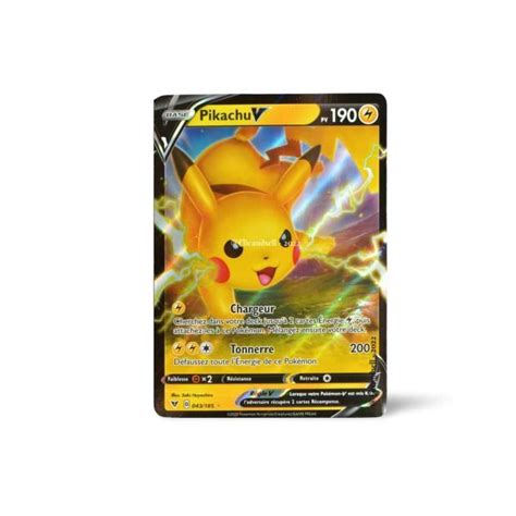 Carte Pok Mon Pikachu V Pv Eb Voltage Eclatant Neuf Fr