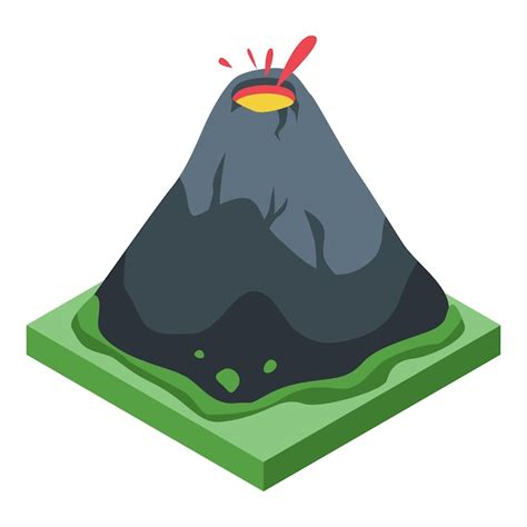 Premium Vector Volcano Eruption Icon Isometric Of Volcano Eruption