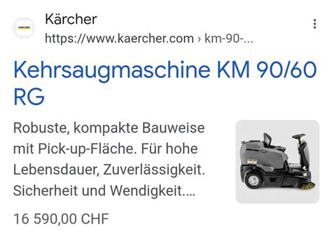 Kärcher KM90 60 Kehrsaugmaschine Kehrmaschine Putzmaschine Kaufen