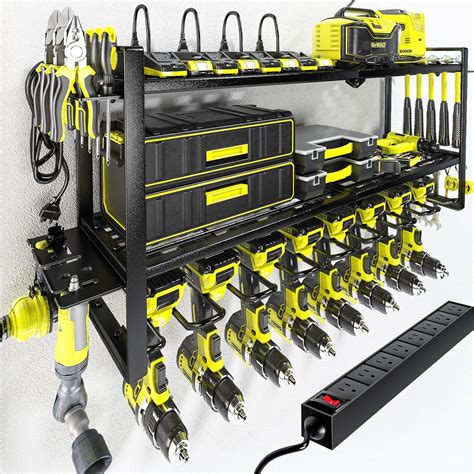 Amazon KAFAHOM Power Tool Organizer With Charging Station 8 Drill