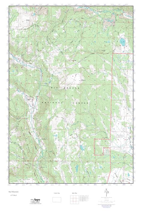 MyTopo Red Mountain Colorado USGS Quad Topo Map