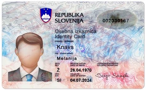 Slovenia Id Card Template Psd Slovenian Identity Card Fake Template