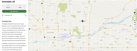 Map Of Scottsdale Arizona Driving Directions Maps And Traffic