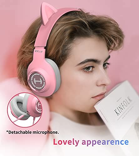 Edifier Hecate G Ii Pink Cat Ear Gaming Headset Usb Wired Headphones