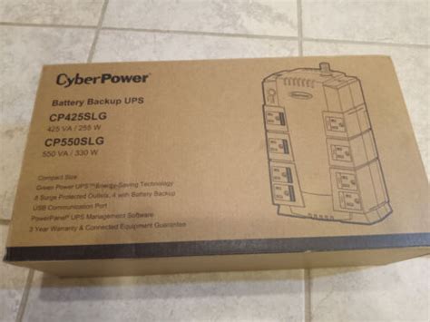 Cyberpower Ups Battery Backup Surge 550va 330w 8 Outlet Rj11 Cp550slg 649532005598 Ebay