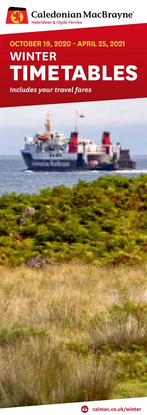 Caledonian MacBrayne Winter Ferry Timetable 2020/2021 by Caledonian MacBrayne - Issuu