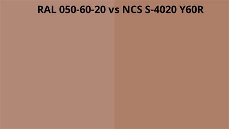 Ral 050 60 20 Vs Ncs S 4020 Y60r Ral Colour Chart Uk