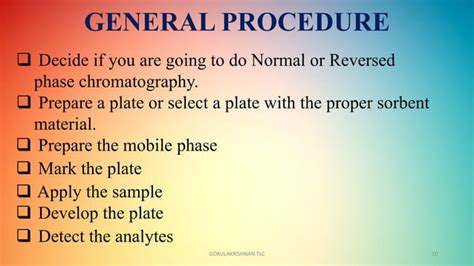 Thin layer Chromatography (TLC) | PPT