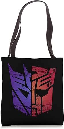 Amazon Transformers Decepticons Autobots Split Logo Tote Bag