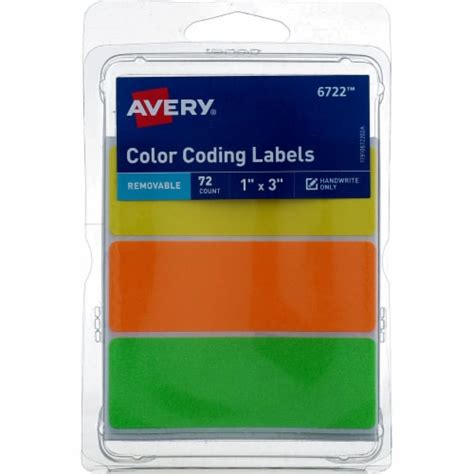 Avery Removable Removable Color Coding Labels 72 Ct 1 Kroger