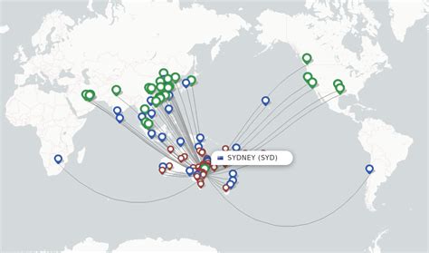 Direct Non Stop Flights From Sydney Kingsford Smith SYD