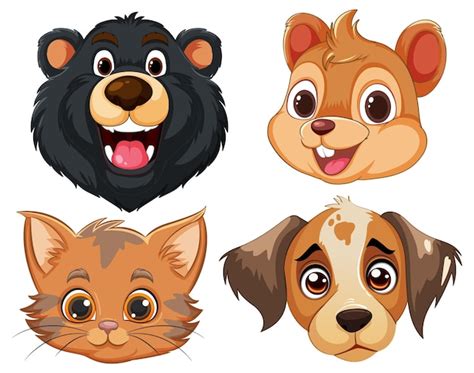 Animal Faces Artwork Vectors & Illustrations for Free Download