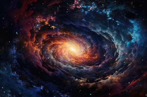 Galáxia espiral dançando planetas e nebulosas em deslumbrante cena