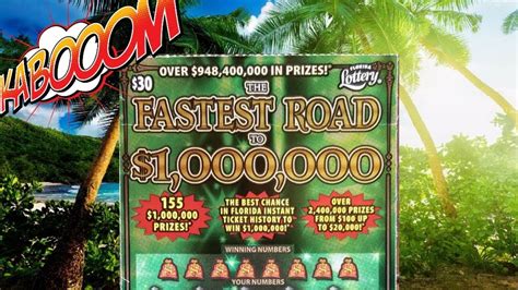 BIG WIN 30 Fastest Road To 1 000 000 Florida Lottery Scratch Off