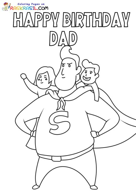 Happy Birthday Dad Coloring Pages