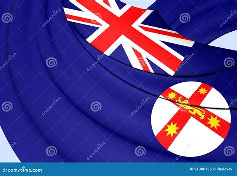 Flagge Von New South Wales Australien Stock Abbildung Illustration