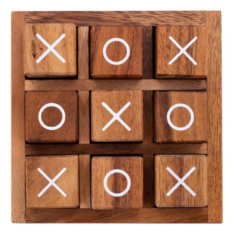 Jeu Du Morpion En Bois Tic Tac Toe Xo Game Jeu De Logique Et D