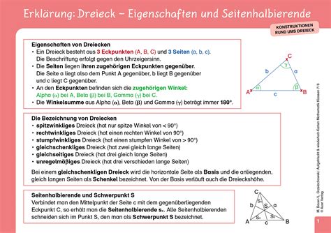 Sekundarstufe Unterrichtsmaterial Mathematik Geometrie Konstruktionen