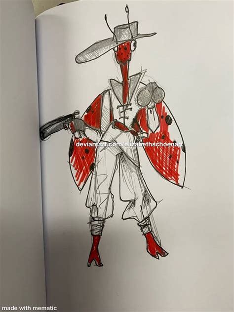 Thri Kreen Gunslinger Character Sketch Dnd Art By Elizabethschoenart On Deviantart