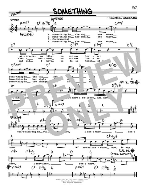 Something Jazz Version Sheet Music The Beatles Real Book Melody Lyrics And Chords