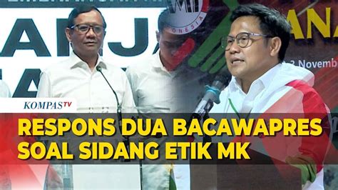 Mahfud MD Dan Muhaimin Iskandar Respons Terkait MKMK Usut Dugaan