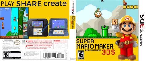 Super Mario Maker For Nintendo 3ds Nintendo 3ds Box Art Cover By Alex