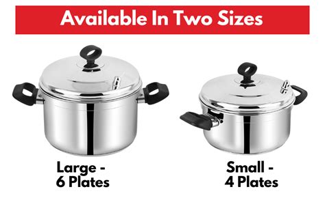 Vinod Classic Stainless Steel Idli Maker Cooker 4 Deeper Plates 16