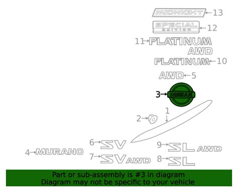 Nissan Murano Emblem Uh A Tascaparts