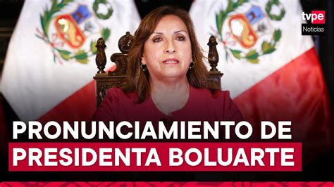 Presidenta Dina Boluarte Brinda Pronunciamiento Desde Palacio De