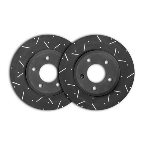 Dimpled And Slotted Rear Disc Brake Rotors Pair Fits Nissan 300zx Z31 1985 1986