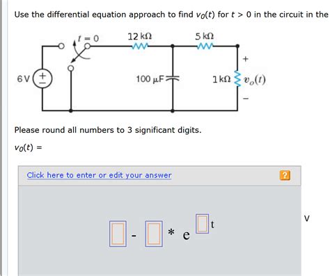 Solved Use The Differential Equation Approach To Find Volt Chegg