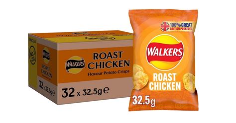 Walkers Roast Chicken Crisps Box 32 5g Case Of 32 £12 18 Amazon